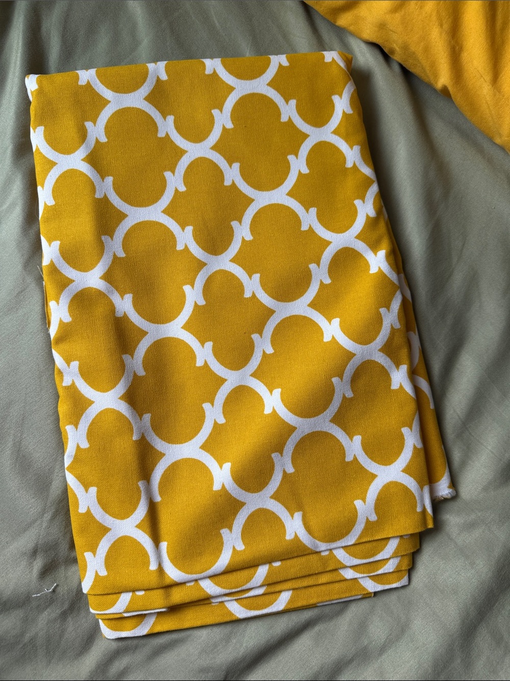 Yellow and White Geometric Waverly inspirations Fabric 2 yards